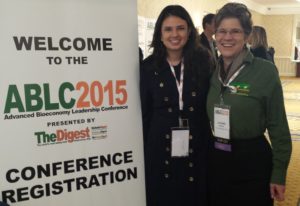 Advanced Biofuels USA's executive director, Joanne Ivancic (right) joined volunteer correspondent Lais Thomaz who also volunteered as conference staff.