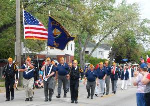 Euclid Veterans' Club marching in the 2015 Memorial Day parade